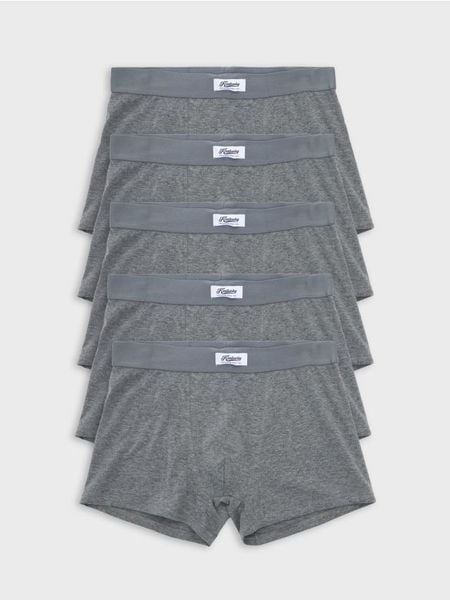 Bokserki 5 pack - szary. Szare bokserki męskie Sinsay, bez wzorów. W wyprzedaży za 24.99 zł.