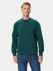 Tommy Hilfiger Bluza Seasonal MW0MW40000 Zielony ciemny Regular Fit. Zielone bluzy bez kaptura męskie Tommy Hilfiger, l, z bawełny. Za 409.99 zł.