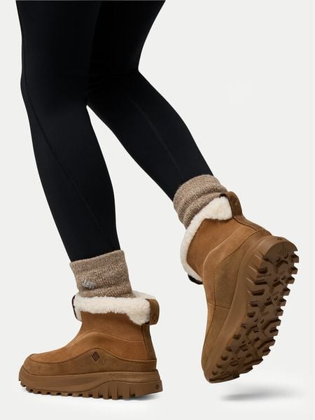 Columbia Śniegowce Snowtrot Ease Boot 2165891 Brązowy. Brązowe śniegowce damskie Columbia, ze skóry. Za 479.99 zł.