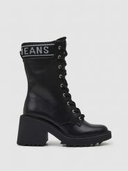Pepe Jeans FOOTWEAR Botki "Boss" w kolorze czarnym rozmiar: 37. Czarne botki damskie Pepe Jeans FOOTWEAR, z jeansu, eleganckie, bez obcasa, bez zapięcia. Za 117.45 zł.