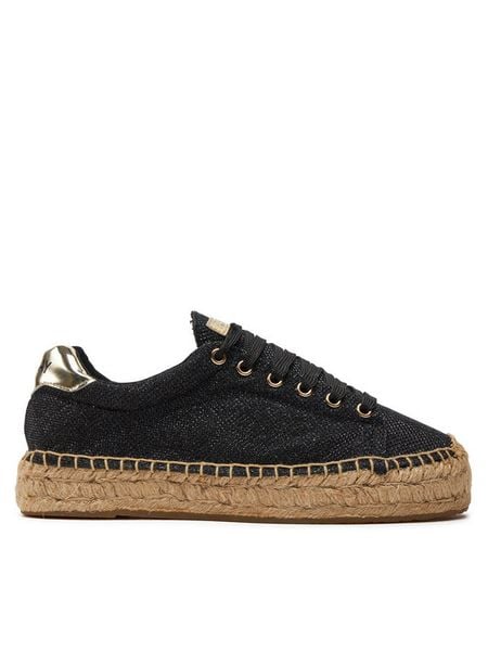 Replay Espadryle GWF22 .000.C0024S Czarny. Czarne espadryle damskie Replay, bez wzorów, ze skóry, bez obcasa. Za 319.99 zł.