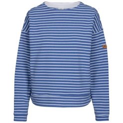 Koszulka/Bluza Damska Soothing Striped Marl Top. Niebieskie bluzki damskie Trespass, xl, bez wzorów, sportowe, bez kołnierzyka, bez ramiączek. Za 210.99 zł.