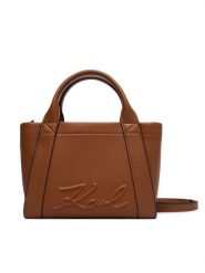 KARL LAGERFELD Torebka B1W30067 Beżowy. Brązowe torebki klasyczne damskie Karl Lagerfeld, bez wzorów, ze skóry, bez dodatków. Za 779.99 zł.