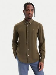 BOSS Koszula H-Roan 50567031 Zielony Slim Fit. Zielone koszule męskie Boss, m, bez wzorów, z bawełny, bez kołnierzyka, bez ramiączek. Za 599.99 zł.