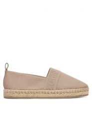 Calvin Klein Espadryle Logo Webbing HW0HW02934 Beżowy. Brązowe espadryle damskie CALVIN KLEIN, bez wzorów, z materiału, bez obcasa. Za 369.99 zł.