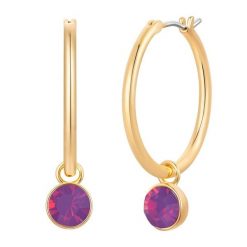 Lulu & Jane Kolczyki z mosiadzu w kolorze zlotym z krysztalem 1 ct Damski. Żółte kolczyki damskie Lulu & Jane, z kryształem, szklane. Za 149.99 zł.