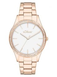 S.Oliver Zegarek kwarcowy w kolorze różowozłoto-białym rozmiar: onesize. Białe, analogowe zegarki damskie S.Oliver, metalowe. Za 217.99 zł.