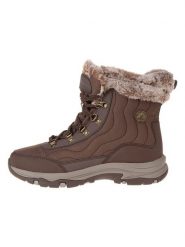 Skechers Skórzane botki "Trego" w kolorze brązowym rozmiar: 37. Brązowe botki damskie Skechers, z materiału, bez obcasa, bez zapięcia. Za 232.78 zł.