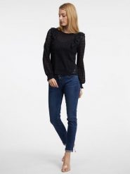 Orsay Bluzka w kolorze czarnym rozmiar: L. Czarne bluzki damskie ORSAY, l, bez wzorów, bez kołnierzyka, bez ramiączek. Za 65.99 zł.