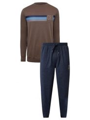 CR7 Piżama w kolorze brązowo-granatowym rozmiar: M. Brązowe piżamy męskie CR7, m, bez wzorów, z bawełny, bez ramiączek. Za 117.45 zł.