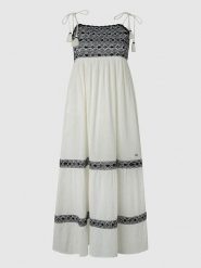 Pepe Jeans Sukienka "Ariel" w kolorze czarno-szarym rozmiar: M. Czarne sukienki damskie Pepe Jeans, m, bez wzorów, z bawełny, bez kołnierzyka, bez ramiączek, maxi. Za 303.06 zł.