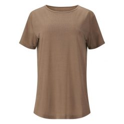 Koszulka do jogi Athlecia Lizzy. Brązowe topy sportowe damskie Endurance, bez wzorów, z elastanu, bez ramiączek. W wyprzedaży za 95.99 zł.