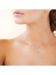 L'atelier précieux Srebrny naszyjnik z elementem ozdobnym - dł. 45 cm rozmiar: onesize. Szare naszyjniki damskie L'Atélier Précieux, srebrne. Za 172.08 zł.