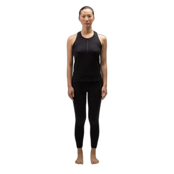 Damski tank top Piu Adrenalina KR108. Czarne topy sportowe damskie PIU ADRENALINA, na lato, l, bez wzorów, ze skóry, bez ramiączek. Za 261.00 zł.