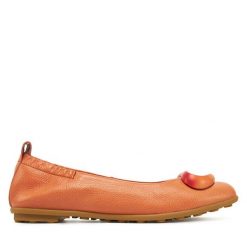 Baleriny Hispanitas. Pomarańczowe baleriny damskie Hispanitas, bez wzorów, bez obcasa. Za 299.99 zł.