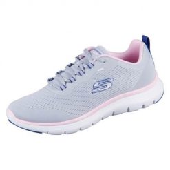 Buty do chodzenia damskie Skechers Flex Appeal 4.0. Niebieskie obuwie treningowe damskie Skechers, na fitness i siłownię. Za 408.00 zł.