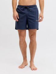 Jack & Jones Szorty kąpielowe "Maui" w kolorze granatowym rozmiar: M. Niebieskie szorty sportowe męskie Jack & Jones, m, z materiału, outdoorowe. Za 79.03 zł.