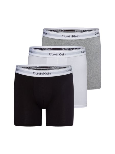 Calvin Klein Bokserki w 3-paku Mężczyźni Bawełna szary|biały|czarny, M. Białe bokserki męskie CALVIN KLEIN, bez wzorów, z bawełny. Za 199.95 zł.