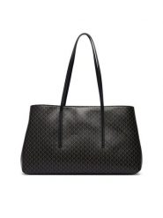 Calvin Klein Torebka Emblem Aop Medium Work Tote LV04F3786G Czarny. Czarne torebki klasyczne damskie CALVIN KLEIN, bez wzorów, ze skóry, bez dodatków. Za 649.99 zł.