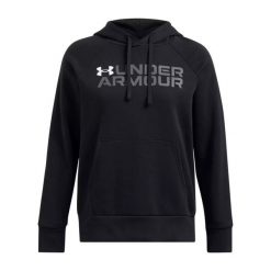 Bluza damska Under Armour Rival Fleece Wordmark Hoodie. Niebieskie bluzy bez kaptura damskie Under Armour. Za 169.99 zł.