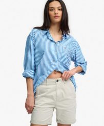 Superdry Chino Shorts z elastycznej bawełny — Rainy Day Grey. Szare szorty męskie Superdry., na lato, bez wzorów, z bawełny, klasyczne. Za 264.55 zł.