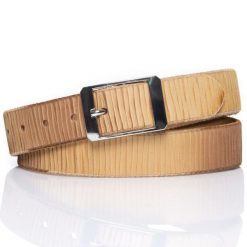 MUSTANG PASEK SKÓRZANY 35 mm SOPO-MUS069. Brązowe paski męskie Mustang, bez wzorów, prążkowane, klasyczne. Za 59.99 zł.