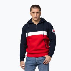 Bluza męska Pitbull Gibson Hooded. Czerwone bluzy z kapturem męskie PITBULL, m, z bawełny. Za 179.99 zł.