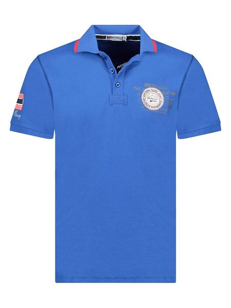 Geographical Norway Koszulka polo "Kilsvik" w kolorze niebieskim rozmiar: S. Niebieskie koszulki polo męskie Geographical Norway, s, bez wzorów, z bawełny, bez ramiączek. Za 70.24 zł.