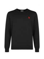 U.S. Polo Assn. Sweter w kolorze czarnym rozmiar: S. Czarne swetry męskie U.S. Polo Assn., s, bez wzorów, z bawełny, bez kołnierzyka. Za 109.00 zł.