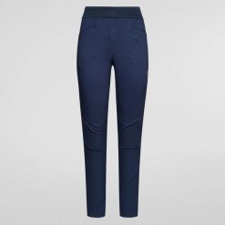 Spodnie damskie La Sportiva Roots. Niebieskie spodnie materiałowe damskie La Sportiva, bez wzorów, z bawełny. Za 383.35 zł.