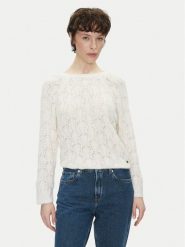 Pepe Jeans Sweter Nova PL702239 Écru Regular Fit. Swetry klasyczne damskie Pepe Jeans, m, z jeansu, bez kołnierzyka. Za 269.99 zł.