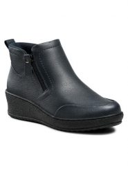 Clara Barson Botki WYL1877-5 Granatowy. Niebieskie botki damskie Clara Barson, ze skóry, bez obcasa, na koturnie, bez zapięcia. Za 103.99 zł.