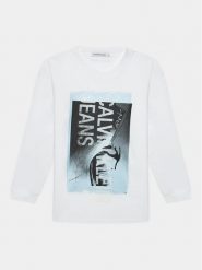 Calvin Klein Jeans Bluzka Photograph IB0IB01987 Biały Loose Fit. Białe t-shirty chłopięce Calvin Klein Jeans, bez wzorów, z bawełny, bez ramiączek. Za 109.99 zł.