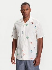 United Colors Of Benetton Koszula 5HPWUQ05B Beżowy Regular Fit. Brązowe koszule męskie United Colors Of Benetton, l, bez wzorów, z bawełny, bez kołnierzyka, bez ramiączek. Za 159.99 zł.