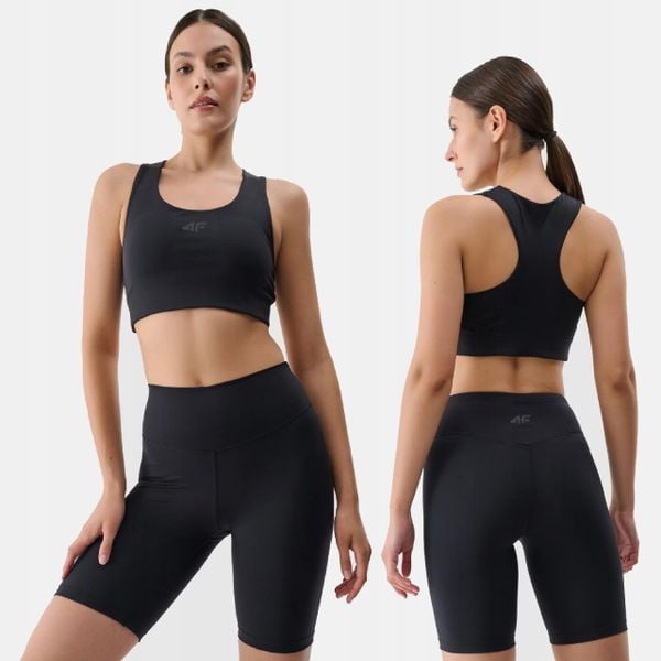 SPODENKI DAMSKIE 4F TRENINGOWE LEGGINSY KRÓTKIE KOLARKI KRÓTKIE CZARNE. Czarne legginsy sportowe damskie 4f, l, z materiału, do biegania. Za 99.99 zł.