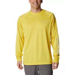 Koszulka sportowa męska Columbia Terminal Tackle Heather LS z długim rękawem. Żółte t-shirty sportowe męskie Columbia, na lato, l, bez ramiączek. W wyprzedaży za 271.00 zł.