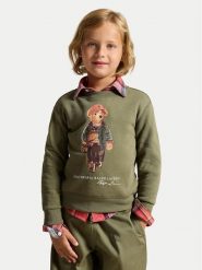 Polo Ralph Lauren Bluza 322B27294001 Zielony ciemny Regular Fit. Zielone bluzy bez kaptura damskie Polo Ralph Lauren, z syntetyku. Za 489.99 zł.