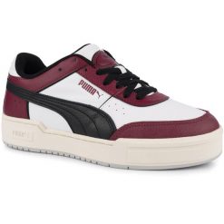 Męskie buty sportowe sneakersy skórzane biało bordowe PUMA CA PRO SPORT LTH. Białe buty sportowe na co dzień męskie Puma, bez zapięcia. Za 225.00 zł.