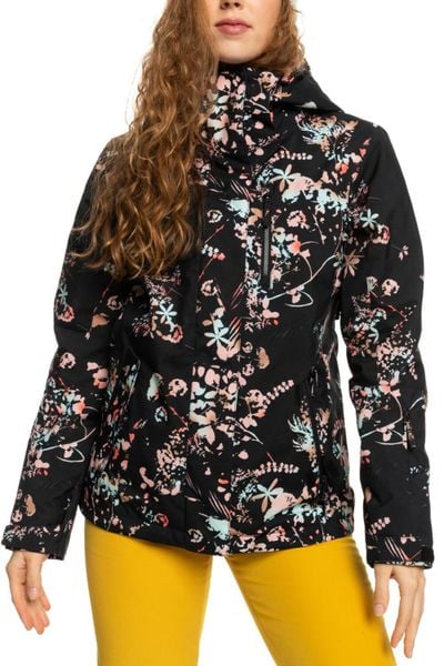 Kurtka narciarska damska Roxy Jetty Insulated. Czarne kurtki damskie Roxy, s, bez wzorów, z lycry, bez kaptura, narciarskie. Za 480.49 zł.