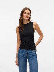 Vero Moda Top w kolorze czarnym rozmiar: XL. Czarne topy damskie Vero Moda, xl, bez wzorów, bez kołnierzyka. Za 65.69 zł.