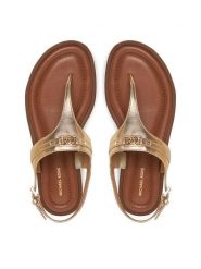 MICHAEL Michael Kors Klapki 40S5MAFS2M Złoty. Żółte klapki damskie MICHAEL Michael Kors, bez wzorów, ze skóry, bez obcasa. Za 349.99 zł.