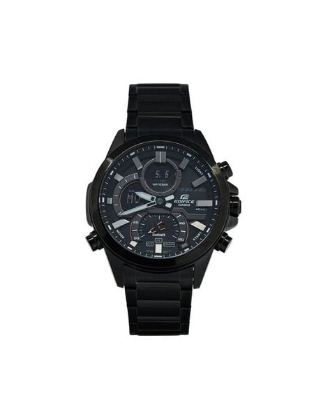 Casio Zegarek Edifice ECB-30DC-1AEF Czarny. Czarne, analogowe zegarki męskie Casio, ze stali. Za 699.99 zł.