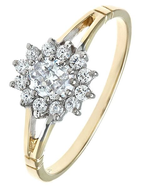 Revoni Złoty pierścionek z cyrkoniami rozmiar: 59. Szare pierścionki damskie Revoni, z cyrkonią, złote. Za 1,187.99 zł.