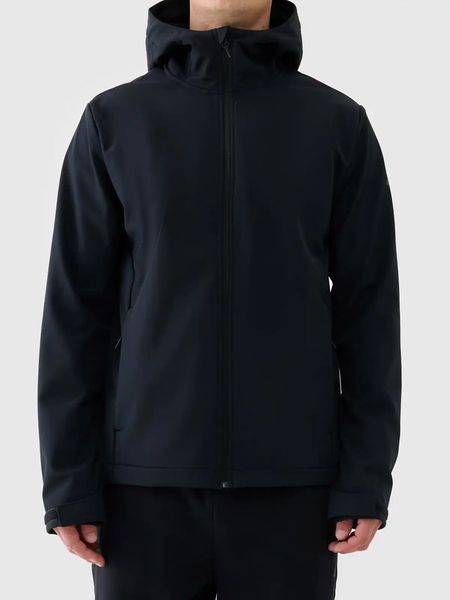 4F Kurtka softshellowa w kolorze czarnym rozmiar: XL. Czarne kurtki outdoor męskie 4f, m, bez wzorów, z materiału, bez kaptura. Za 187.52 zł.