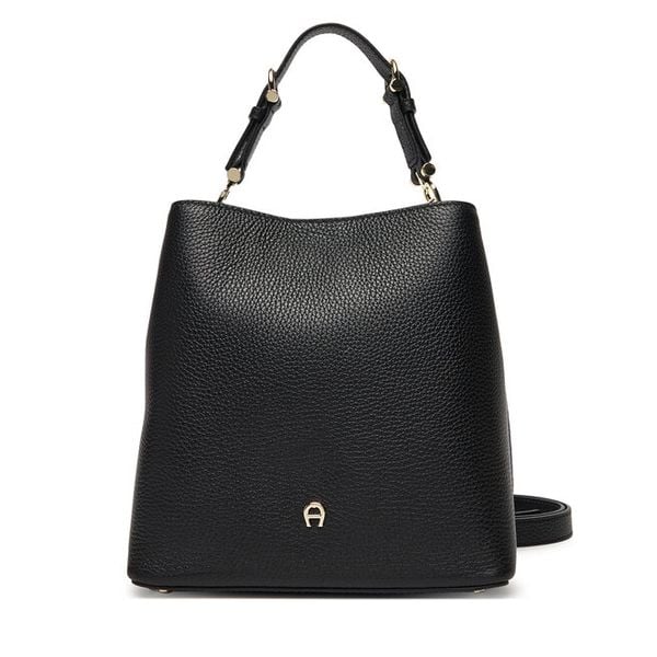 Torebka Aigner. Czarne torebki klasyczne damskie Aigner, bez wzorów, bez dodatków. Za 1,519.00 zł.