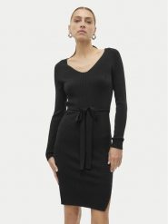 Vero Moda Sukienka dzianinowa Saba 10309320 Czarny Slim Fit. Czarne sukienki damskie Vero Moda, s, bez wzorów, z dzianiny, bez kołnierzyka, bez ramiączek. Za 109.99 zł.