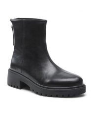 Jenny Fairy Botki WFA1954-1 Czarny. Czarne botki damskie Jenny Fairy, ze skóry, bez obcasa, na płaskiej podeszwie, bez zapięcia. Za 169.99 zł.