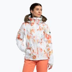 Kurtka snowboardowa damska ROXY Jet Ski Premium. Białe kurtki narciarskie i snowboardowe damskie Roxy, xs, bez wzorów, bez kaptura, narciarskie. Za 619.99 zł.