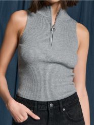 Sweter - szary. Szare swetry klasyczne damskie Sinsay, l, bez kołnierzyka. W wyprzedaży za 17.99 zł.