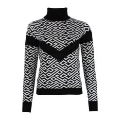 Damski sweter z golfem Peak Mountain Adiamant. Czarne golfy damskie Peak Mountain, bez wzorów, bez ramiączek. W wyprzedaży za 278.00 zł.